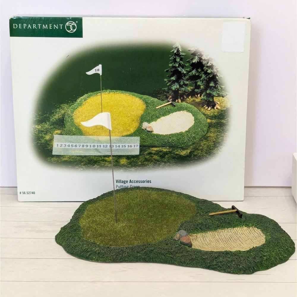 Department 56 Village Accessories Putting Green w/Flag 52740 Retired 1998